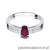 Pierścionek W0067 Rubin 0,60ct białe złoto 375