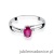 Pierścionek W0068 Rubin 0,60ct białe złoto 375