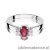 Pierścionek W0264 Rubin 0,60ct białe złoto 375