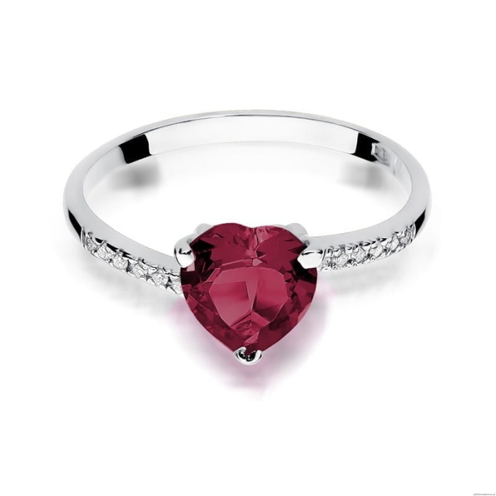 Pierścionek W0050 Rubin 1,70ct białe złoto 375