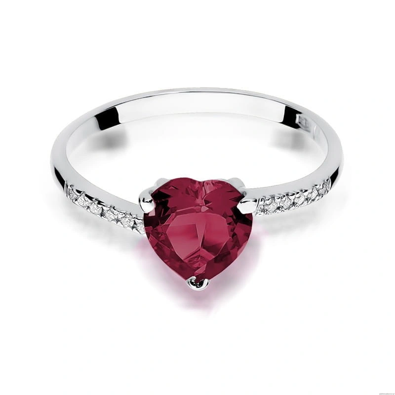 Pierścionek W0050 Rubin 1,70ct białe złoto 375