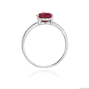 Pierścionek W0050 Rubin 1,70ct białe złoto 375