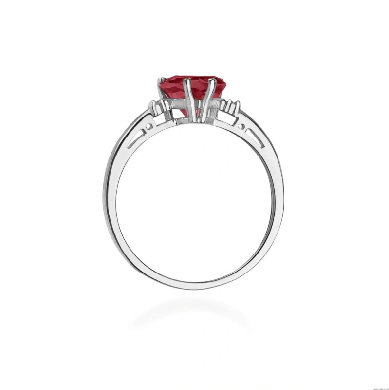 Pierścionek W0012 Rubin 1,70ct białe złoto 375