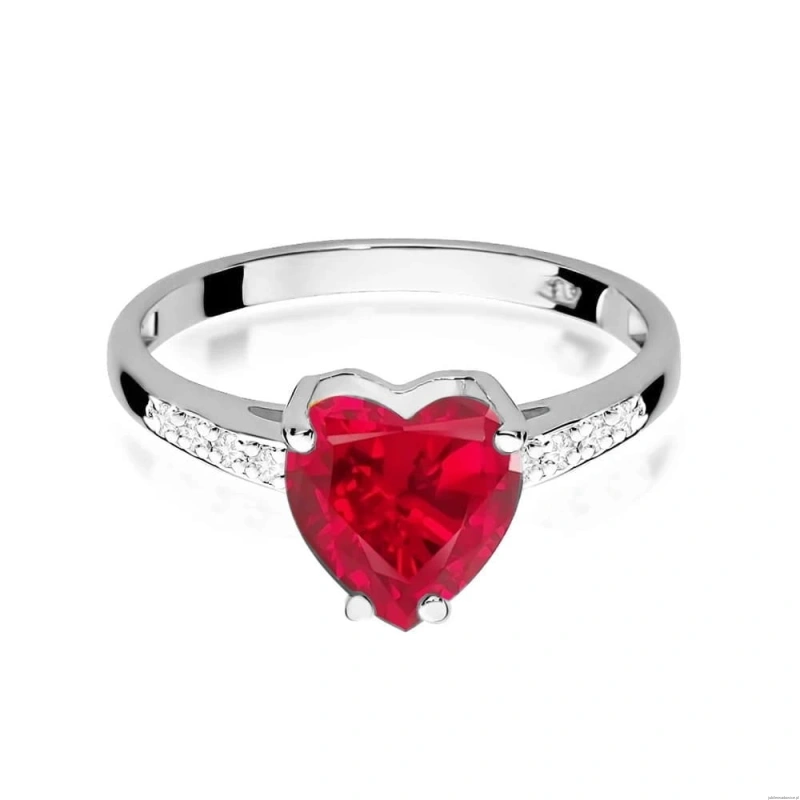 Pierścionek W0031 Rubin 1,70ct białe złoto 375