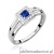 Pierścionek W0271 Szafir 0,20ct białe złoto 375