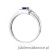 Pierścionek W0271 Szafir 0,20ct białe złoto 375