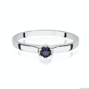 Pierścionek W0222 Szafir 0,15ct białe złoto 375