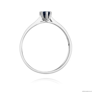 Pierścionek W0222 Szafir 0,15ct białe złoto 375