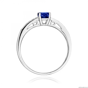 Pierścionek W0066 Szafir 0,50ct białe złoto 375