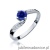 Pierścionek W0084 Szafir 0,50ct białe złoto 375