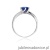 Pierścionek W0084 Szafir 0,50ct białe złoto 375