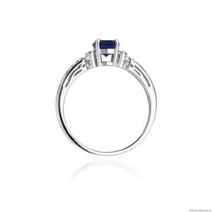 Pierścionek W0014 Szafir 0,50ct białe złoto 375