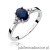 Pierścionek W0308 Szafir 0,90ct białe złoto 375
