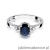 Pierścionek W0308 Szafir 0,90ct białe złoto 375