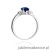 Pierścionek W0308 Szafir 0,90ct białe złoto 375
