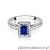 Pierścionek W0422 Szafir 0,60ct białe złoto 375