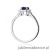 Pierścionek W0422 Szafir 0,60ct białe złoto 375