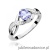 Pierścionek W0028 Tanzanit 0,40ct białe złoto 375