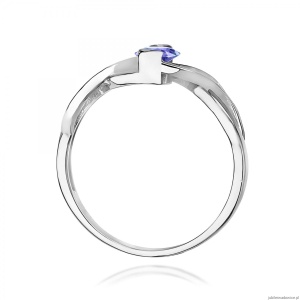 Pierścionek W0028 Tanzanit 0,40ct białe złoto 375