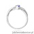 Pierścionek W0028 Tanzanit 0,40ct białe złoto 375