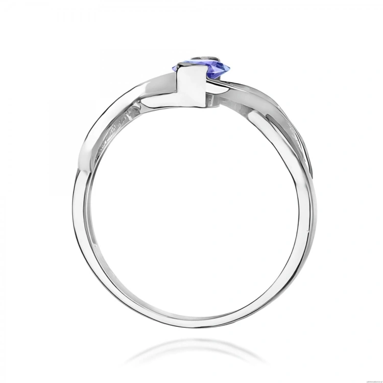 Pierścionek W0028 Tanzanit 0,40ct białe złoto 375