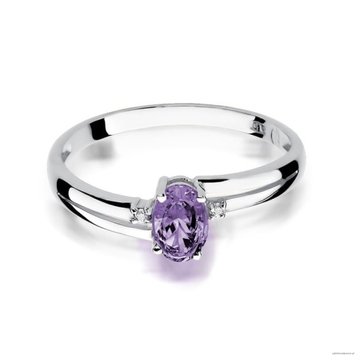 Pierścionek W0068 Tanzanit 0,40ct białe złoto 375