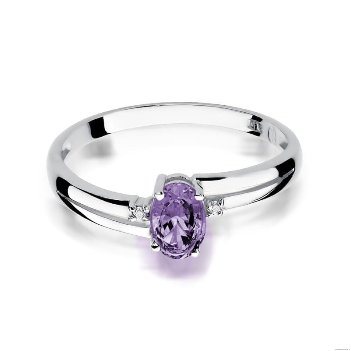 Pierścionek W0068 Tanzanit 0,40ct białe złoto 375