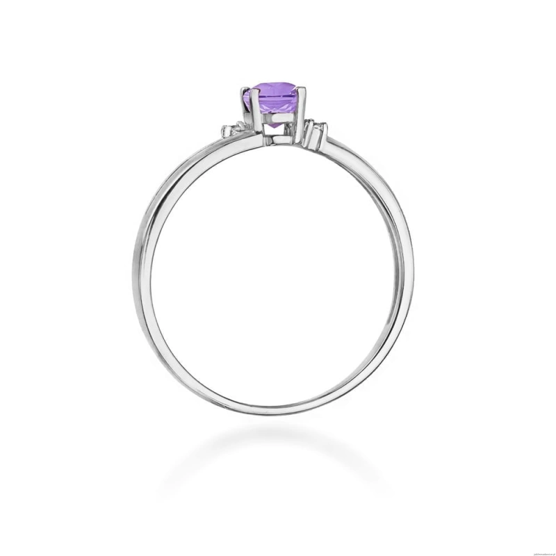 Pierścionek W0068 Tanzanit 0,40ct białe złoto 375