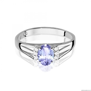 Pierścionek W0005 Tanzanit 0,40ct białe złoto 375