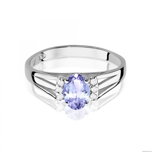 Pierścionek W0005 Tanzanit 0,40ct białe złoto 375
