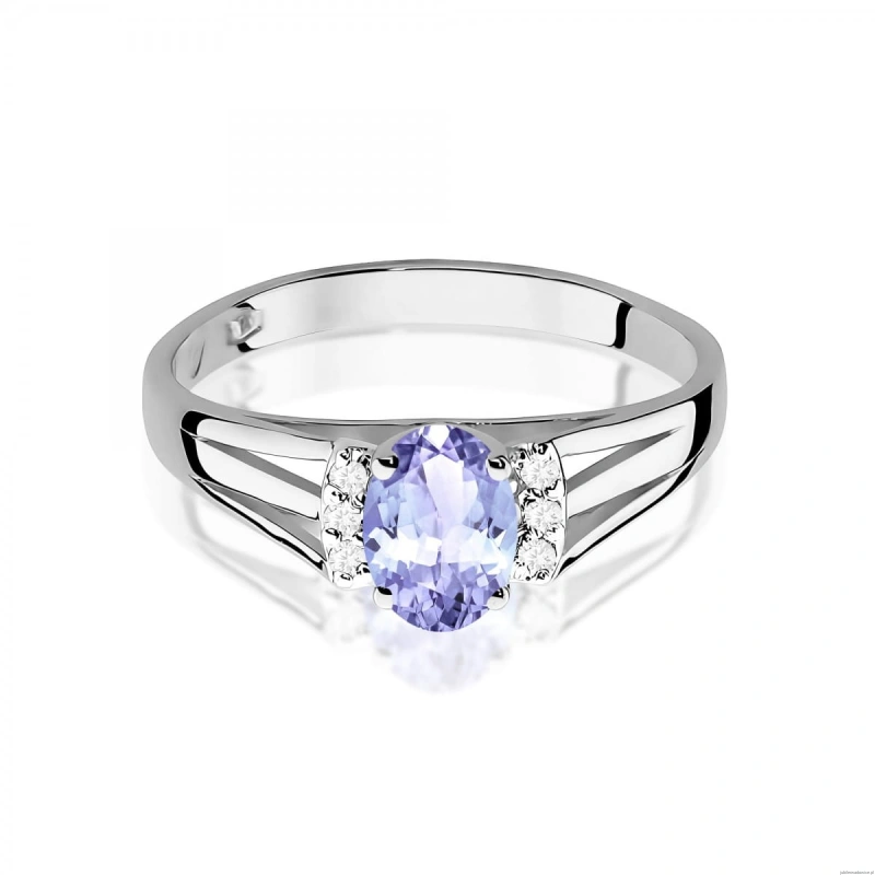 Pierścionek W0005 Tanzanit 0,40ct białe złoto 375