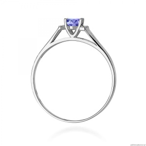 Pierścionek W0005 Tanzanit 0,40ct białe złoto 375