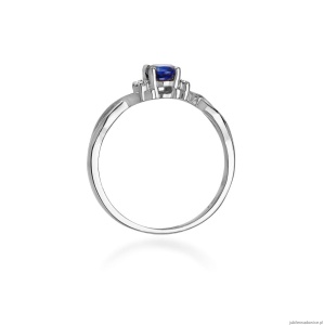Pierścionek W0019 Tanzanit 0,40ct białe złoto 375