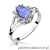Pierścionek W0037 Tanzanit 0,70ct białe złoto 375