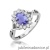Pierścionek W0182 Tanzanit 0,70ct białe złoto 375