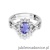 Pierścionek W0182 Tanzanit 0,70ct białe złoto 375