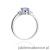 Pierścionek W0308 Tanzanit 0,70ct białe złoto 375