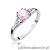 Pierścionek W0044 Różowy Topaz 0,65ct białe złoto 375