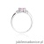 Pierścionek W0044 Różowy Topaz 0,65ct białe złoto 375