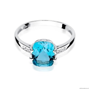 Pierścionek W0038 Topaz Swiss 2,40ct białe złoto 375