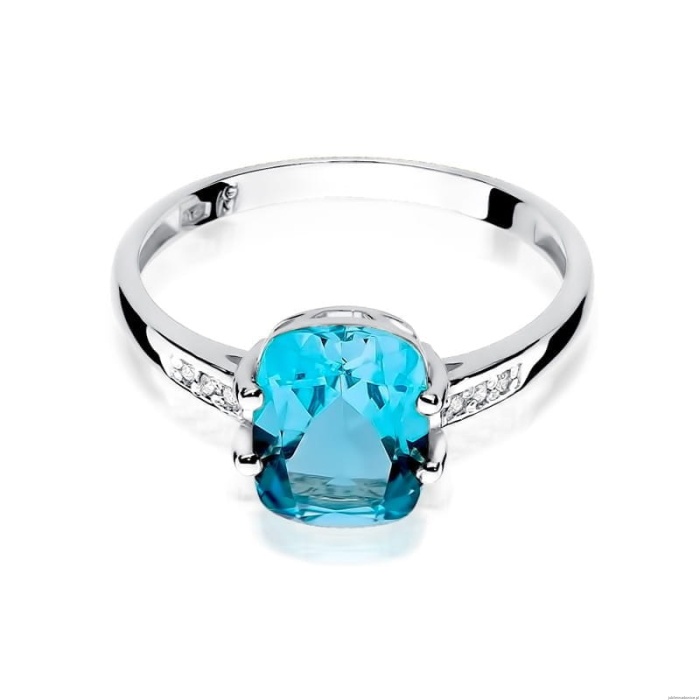 Pierścionek W0038 Topaz Swiss 2,40ct białe złoto 375
