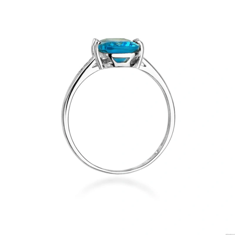 Pierścionek W0038 Topaz Swiss 2,40ct białe złoto 375