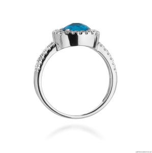 Pierścionek W0313 Topaz Swiss 3,00ct białe złoto 375