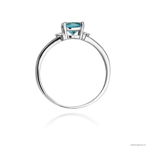Pierścionek W0039 Topaz Swiss 0,70ct białe złoto 375