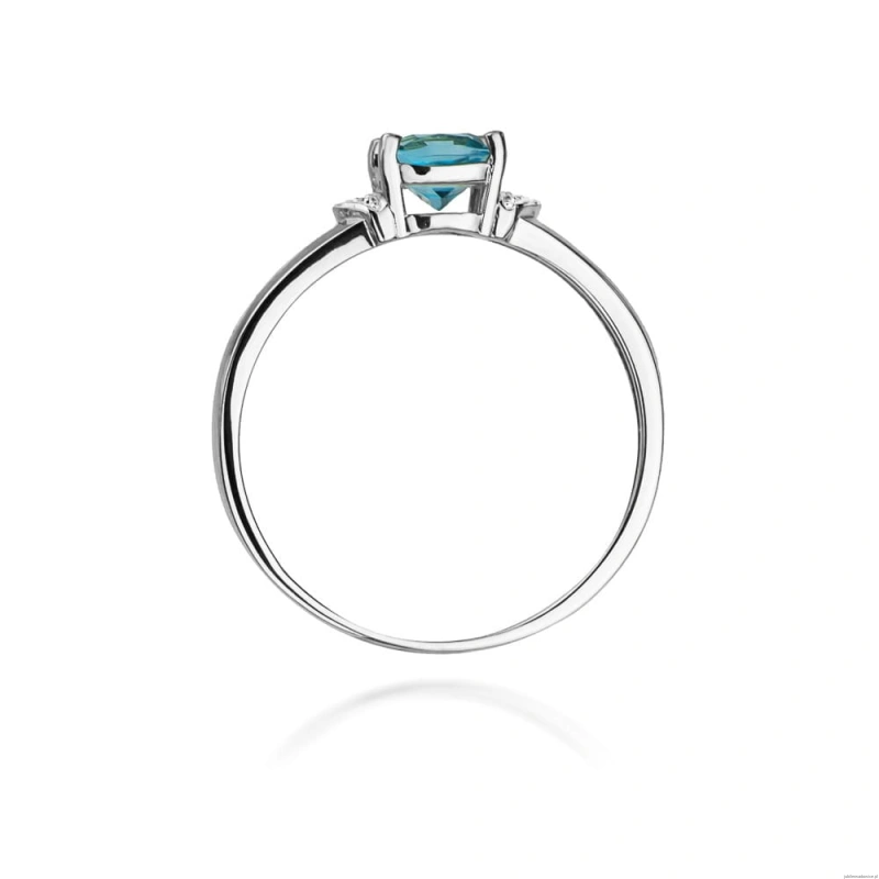 Pierścionek W0039 Topaz Swiss 0,70ct białe złoto 375