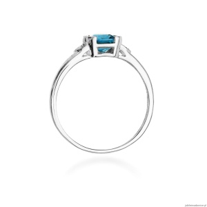 Pierścionek W0040 Topaz Swiss 1,10ct białe złoto 375