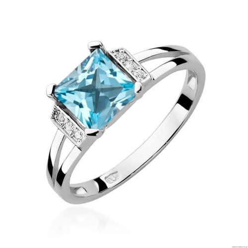 Pierścionek W0103 Topaz Swiss 1,40ct białe złoto 375