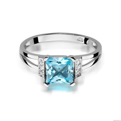 Pierścionek W0103 Topaz Swiss 1,40ct białe złoto 375