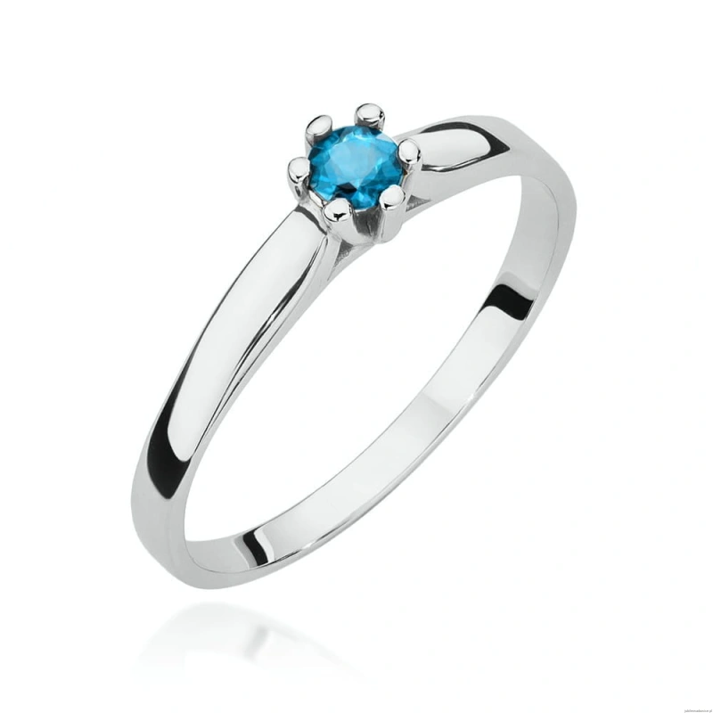 Pierścionek W0222 Topaz Swiss 0,15ct białe złoto 375
