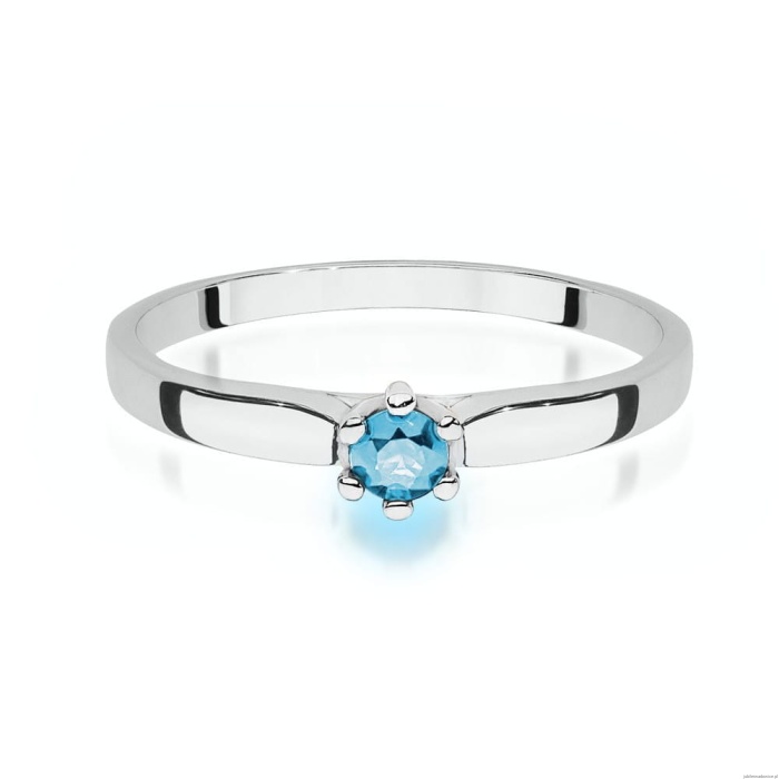 Pierścionek W0222 Topaz Swiss 0,15ct białe złoto 375